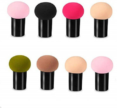 Elecsera Elastic Soft Mushroom Shape Beauty Blender/ Puff | Pack of 8