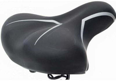 ghg Bicycle Saddle Seat for Cycle Soft Double Cushion Complete Seat MTB Bikes Saddle Saddle(Black)