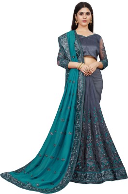 MURTHIRUPI Embroidered Bollywood Lycra Blend Saree(Multicolor)