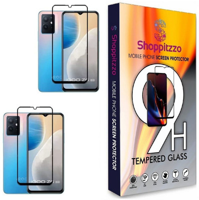 Shoppitzzo Edge To Edge Tempered Glass for IQOO Z6 Pro (2022)/NeoShield Tempered Glass/Full Screen Coverage-Edge to Edge/9H(Pack of 2)