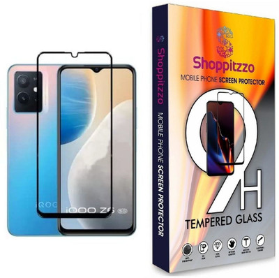 Shoppitzzo Edge To Edge Tempered Glass for IQOO Z6 Pro (2022)/NeoShield Tempered Glass/Full Screen Coverage-Edge to Edge/9H(Pack of 1)