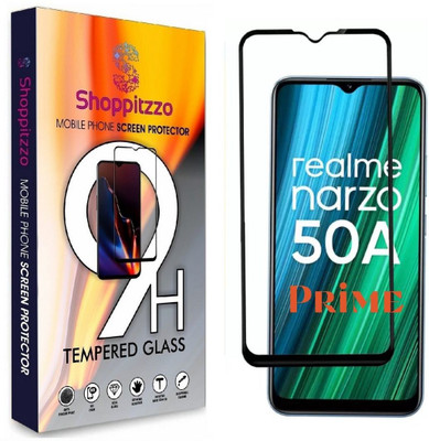 Shoppitzzo Edge To Edge Tempered Glass for Realme Narzo 50A Prime/NeoShield Tempered Glass/Full Screen Coverage-Edge to Edge/9H(Pack of 1)