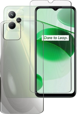 JSGROWITTECH Front and Back Screen Guard for realme C35(Pack of 2)