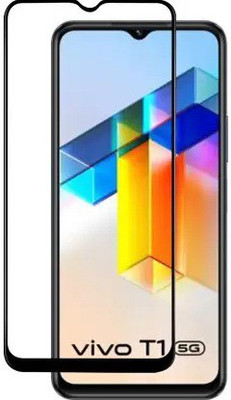 KRIWIN Edge To Edge Tempered Glass for vivo T1 5G(Pack of 1)