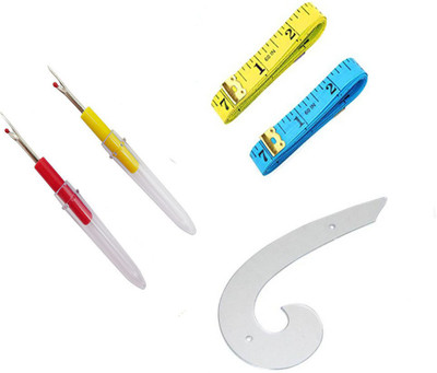 Crafts Haveli 3 Items Combo : 2 Seam Ripper, 2 Measuring Tape & French Curve Sewing Kit