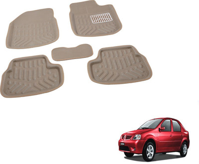 UNIGLOW Plastic 3D Mat For  Mahindra Logan(Beige)