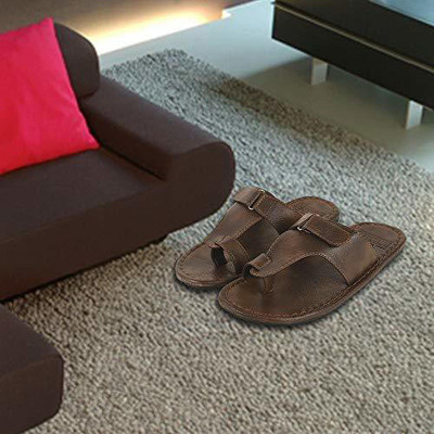 DRUNKEN Men Slippers For Mens, Slides, Sandal, Synthetic Leather, Chappal, House, Camel Flip Flops(Brown , 8)