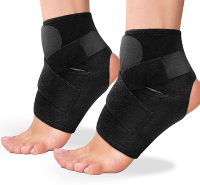 Strauss Adjustable Ankle Support Compression Brace, Free Size Ankle Support(Black)