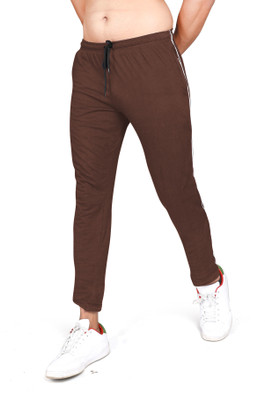 RazcalJack Solid Men Brown Track Pants