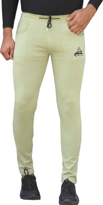 pelton Solid Men Light Green Track Pants