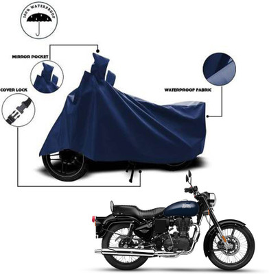 AUTOCAD Waterproof Two Wheeler Cover for Royal Enfield(Thunderbird 350, Blue)