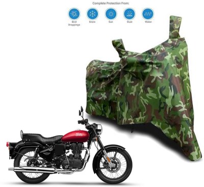 AutoGalaxy Waterproof Two Wheeler Cover for Royal Enfield(Bullet Electra Twinspark, Green)