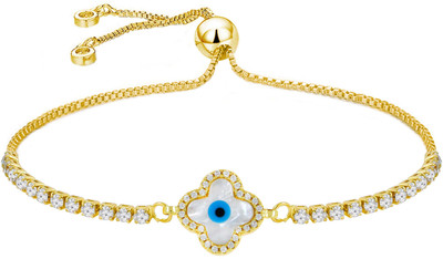 ZIVOM Copper Cubic Zirconia Gold-plated Bracelet
