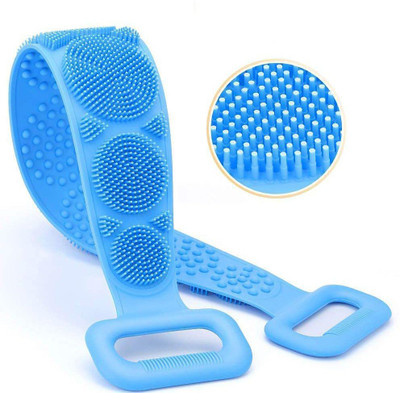 TEDRED Silicone Massager Bath Dual Double Sided Back Scrubber Belt for women and men multicolor