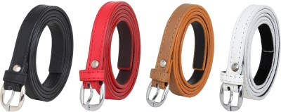 ZACHARIAS Women Casual Black, Red, Tan, White Artificial Leather Belt