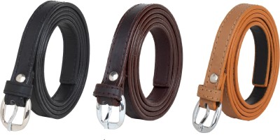 ZACHARIAS Women Casual Black, Brown, Tan Artificial Leather Belt