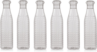 AK HUB 1000 ml Plastic Bottle(Pack of 6, White)