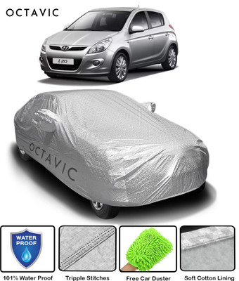 octavic Car Cover For Hyundai i20 (With Mirror Pockets)(Silver)
