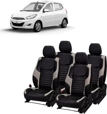 autodesign PU Leather Car Seat Cover For Hyundai i10(Fixed Head Rest, Without Back Seat Arm Rest, 5 Seater, 2 Back Seat Head Rests)