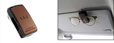 WineArt W Classy Sunglass Clip Holder Brown Car Sunglass Clip Holder