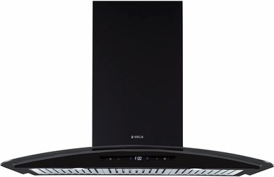 Elica iSMART 5 STAR Performance 90 cm Chimney with Inverter Technology GLACE TRIM 903 Wall Mounted Chimney (Black 1425 CMH)
