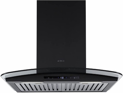 Elica iSMART 5 STAR Performance 60 cm Chimney with Inverter Technology GLACE TRIM 60 Wall Mounted Chimney (Black 1425 CMH)