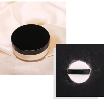 AMOSFIA Powder Translucent Smooth Setting Foundation Makeup Compact(NATURAL, 15 g)