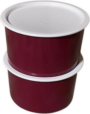 Ridhi Sidhi Plastic Utility Container  - 1.4 L(Pack of 2, Maroon)