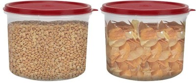 Flipkart SmartBuy Plastic Grocery Container  - 2200 ml(Pack of 2, Red)