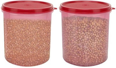 Flipkart SmartBuy Plastic Grocery Container  - 3500 ml(Pack of 2, Pink)