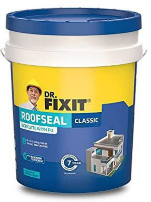 Pidilite Dr. Fixit 648 Roofseal Classic(10 Kg) Heat Reflecting Roof Waterproofing Coating Crack Filler(10 L)