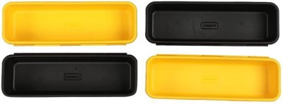 Flipkart SmartBuy Empty Cutlery Box Drawer Case(Black, Yellow  Holds 4 Pieces)