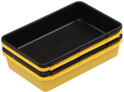 Flipkart SmartBuy Empty Cutlery Box Drawer Case(Black, Yellow  Holds 4 Pieces)