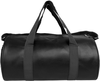 HMFURRYS FINEST Black Leatherette Gym Bag Duffel Bag Shoulder Bag for Men and Women Gym Duffel Bag