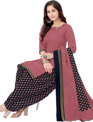 YASHIKA Crepe Solid, Floral Print, Printed, Geometric Print Salwar Suit Material