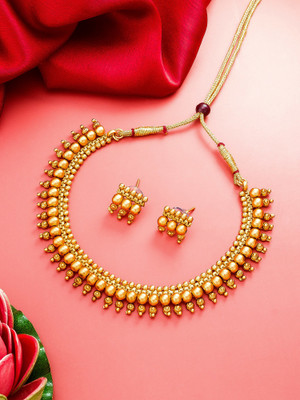 RADHA KRISHNA SALES Alloy Gold-plated Gold Jewellery Set(Pack of 1)