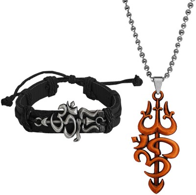 Sullery Leather Rhodium Grey, Copper Jewellery Set(Pack of 1)