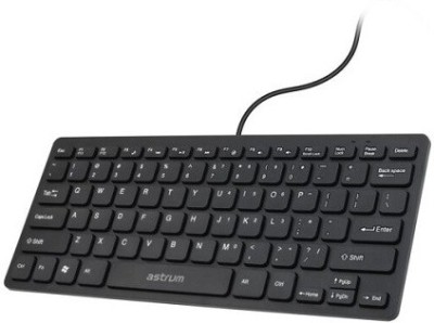 ASTRUM KB350 Mini Wired USB Keyboard Wired USB Multi-device Keyboard(Black)