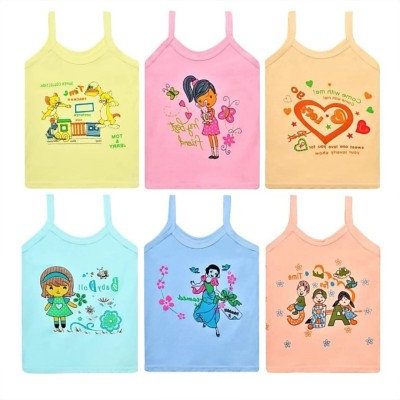 YAGAMI Vest For Baby Girls Cotton(Multicolor, Pack of 6)