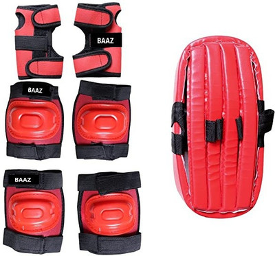 BAAZ Skating Protection Kit - Helmet + Elbow Guard + Knee Guard + Hand Guard || Skating Kit