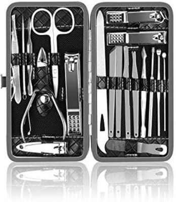 UNNTEESH 18pcs Manicure Set Pedicure Nail Clippers Set Travel Hygiene Kit Stainless Steel(99 g, Set of 1)