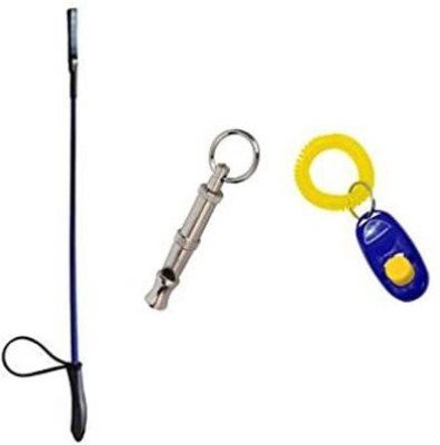 PupsPets Dog Training Kit - Training Clicker + Hunter Stick + Whistle Combo Plastic, Rubber Training Aid For Dog & Cat