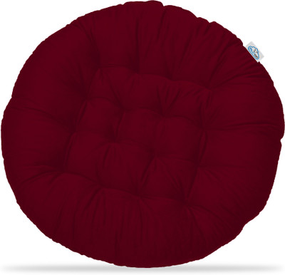 Next Go Polyester Fibre, Gel Solid Floor Cushion Pack of 1(Maroon)