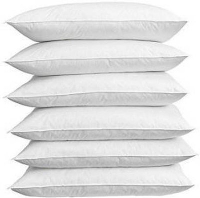 C K COMPANY Cotton Chair Pad Pack of 6 Solid Ultra soft Luxury sleeping pillow(White)