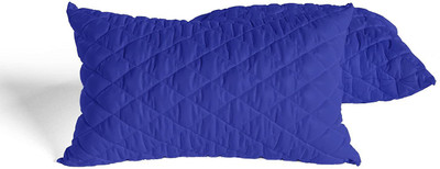 ACHIR Microfibre Solid Sleeping Pillow Pack of 2(Navy, Blue)