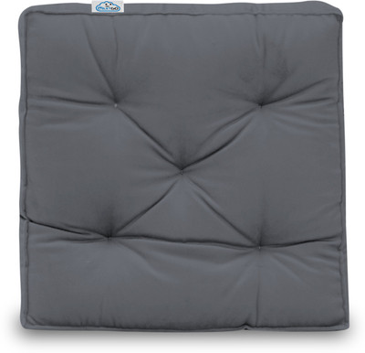 Next Go Cotton Solid Chair Pad Pack of 1(Grey)