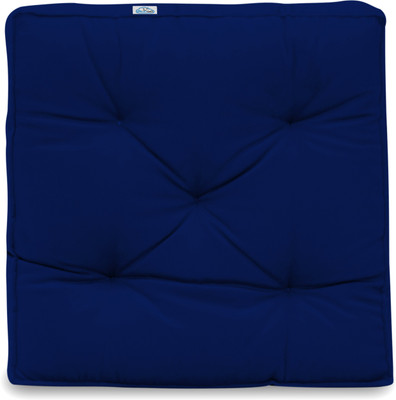 Next Go Cotton Solid Chair Pad Pack of 1(Blue)