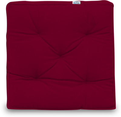 Next Go Cotton Solid Chair Pad Pack of 1(Maroon)