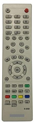 Nij S-2GD TV Compatible For LCD LED TV 3 IN 1 Remote Control HYUNDAI VIDEOCON SANSUI Remote Controller(Grey)