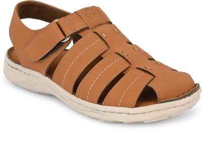 Softio SFT193 Synthetic Leather Outdoor | Lightweight | Stylish | Trendy Men Sandals(Beige , 8)